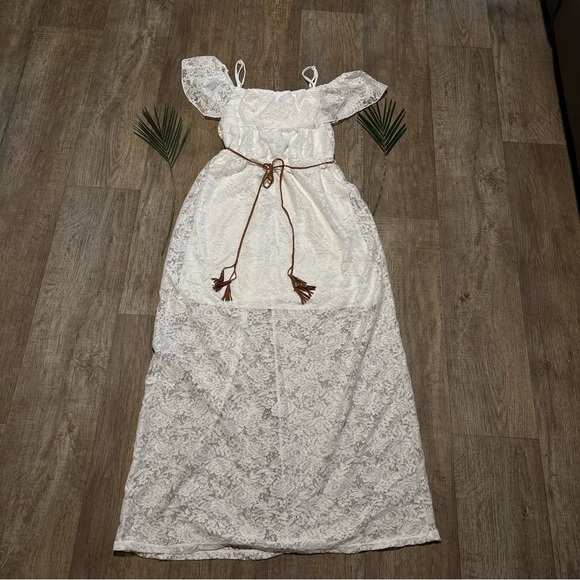 Bailey Blue White Lace Dress - Picture 2 of 9